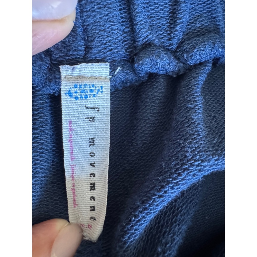 Free People FP Movement Blue Joggers Drawstring Waist Tapered Sweatpants Size M - Picture 6 of 7